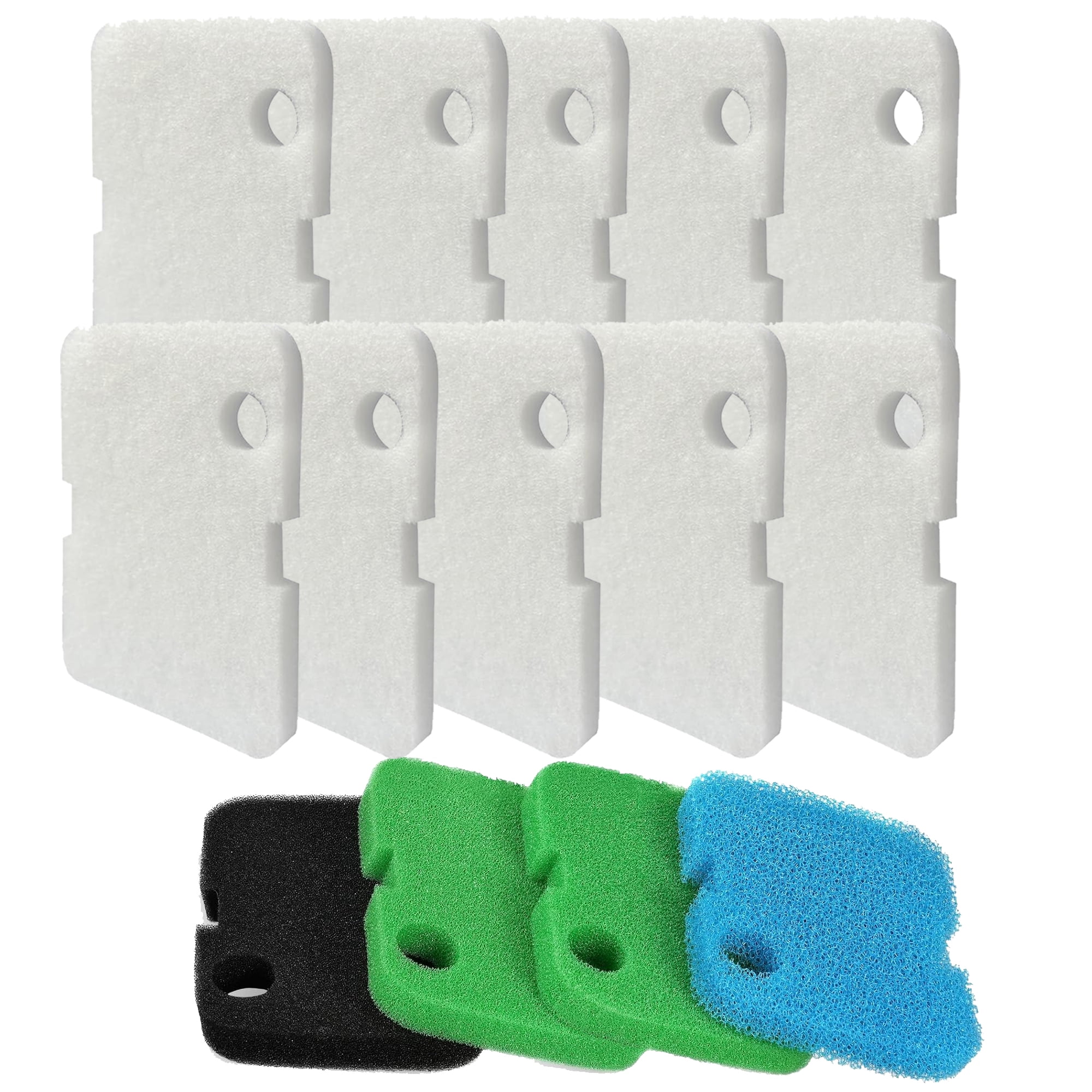 Qzbhct 4 Size Filter Foam Pads for Cascade 700/1000 CCF2UL/CCF3UL Generic Canister Filter Aquarium Sponge, 14 Pcs