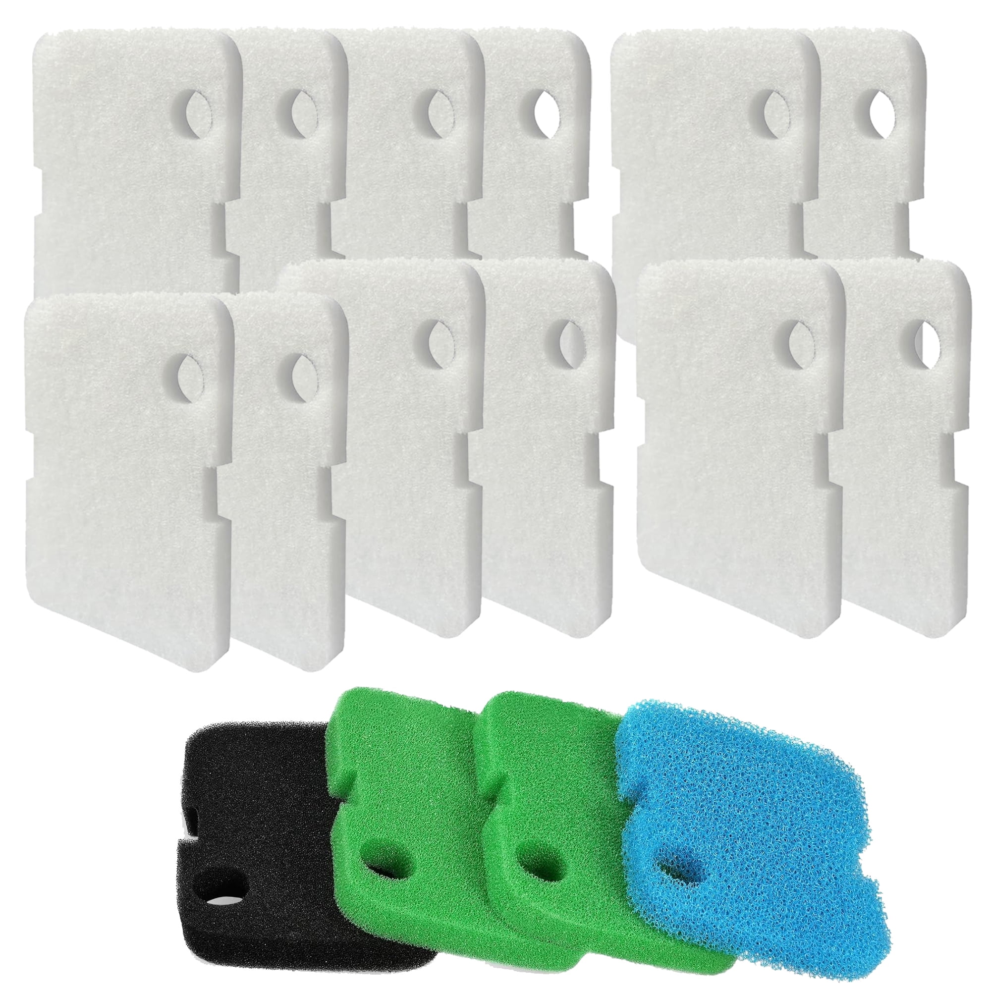 Qzbhct 4 Size Filter Foam Pads for Cascade 700/1000 CCF2UL/CCF3UL Generic Canister Filter Aquarium Sponge, 16 Pcs