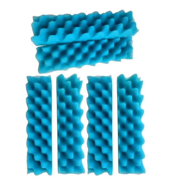 Qzbhct 6 Pcs Blue Foam Max Filter Compatible with Fluval 406 407 Canister Filter Aquarium Bio Sponge Replacement