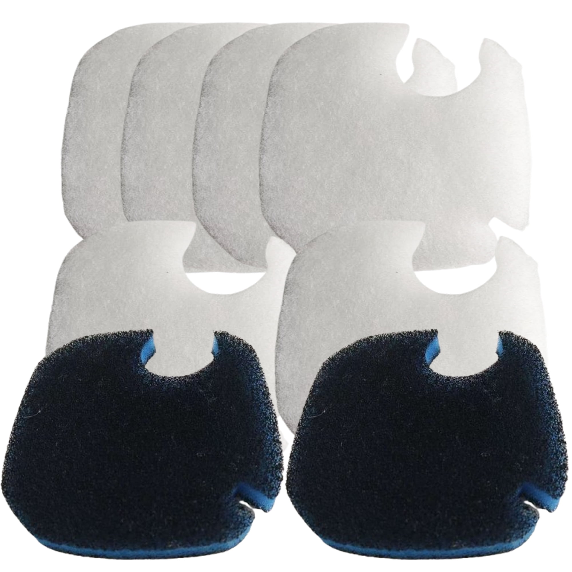 Qzbhct 6 Pcs Fine Filter Pads 2 Pcs 3-in-1 Coarse Filter for AM OSIJOY Coospider-repta 172 225 265GPH Canister Filter Aquarium Sponge Accessories Media