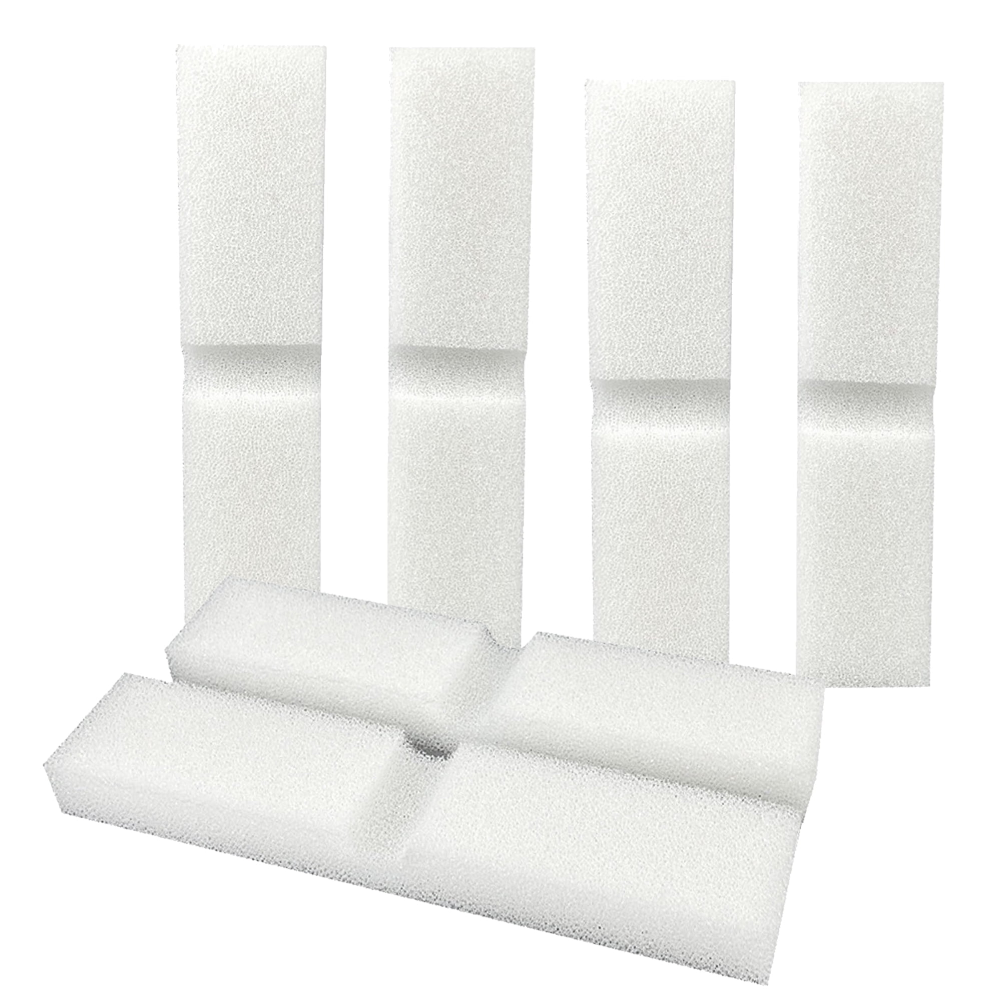 Qzbhct 6 Pcs Aquarium Bio Sponge for Fluval FX4 / FX5 / FX6 Filtration Systems White Foam Filter Pads