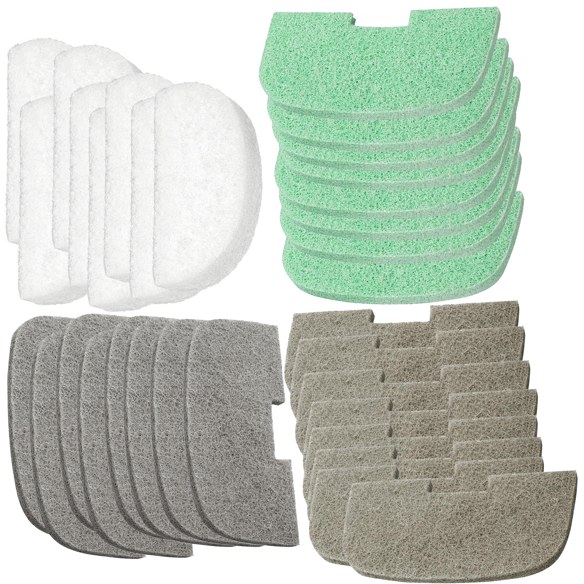 Qzbhct 8 Fine Filter Pad, 8 Nitrite Remover Pad, 8 Ammonia Remover Pad, 8 Phosphate Remover Pad Kit for Fluval 106/107 206/207 Canister