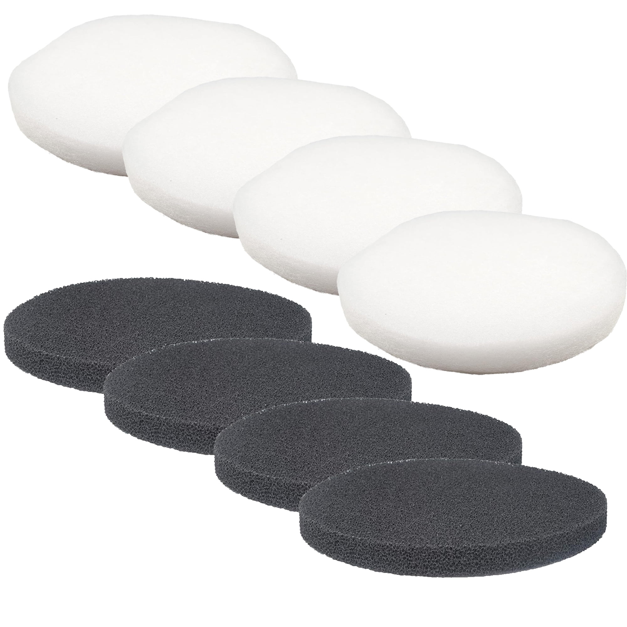 Qzbhct Carbon Foam Pads for Fluval FX4 / FX5 / FX6 Filtration Systems, 4 Carbon Foam Pads 4 Fine Filter Pad