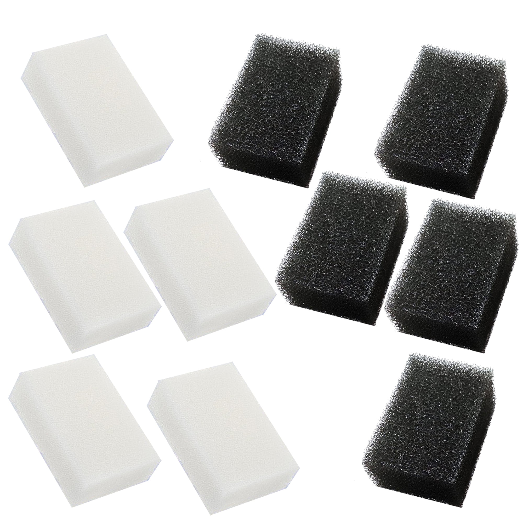 Qzbhct Filter Pads for Aqua Clear 70 300 Canister Filter Aquarium Bio Sponge Replacement, 5 Black Foam 5 White Foam