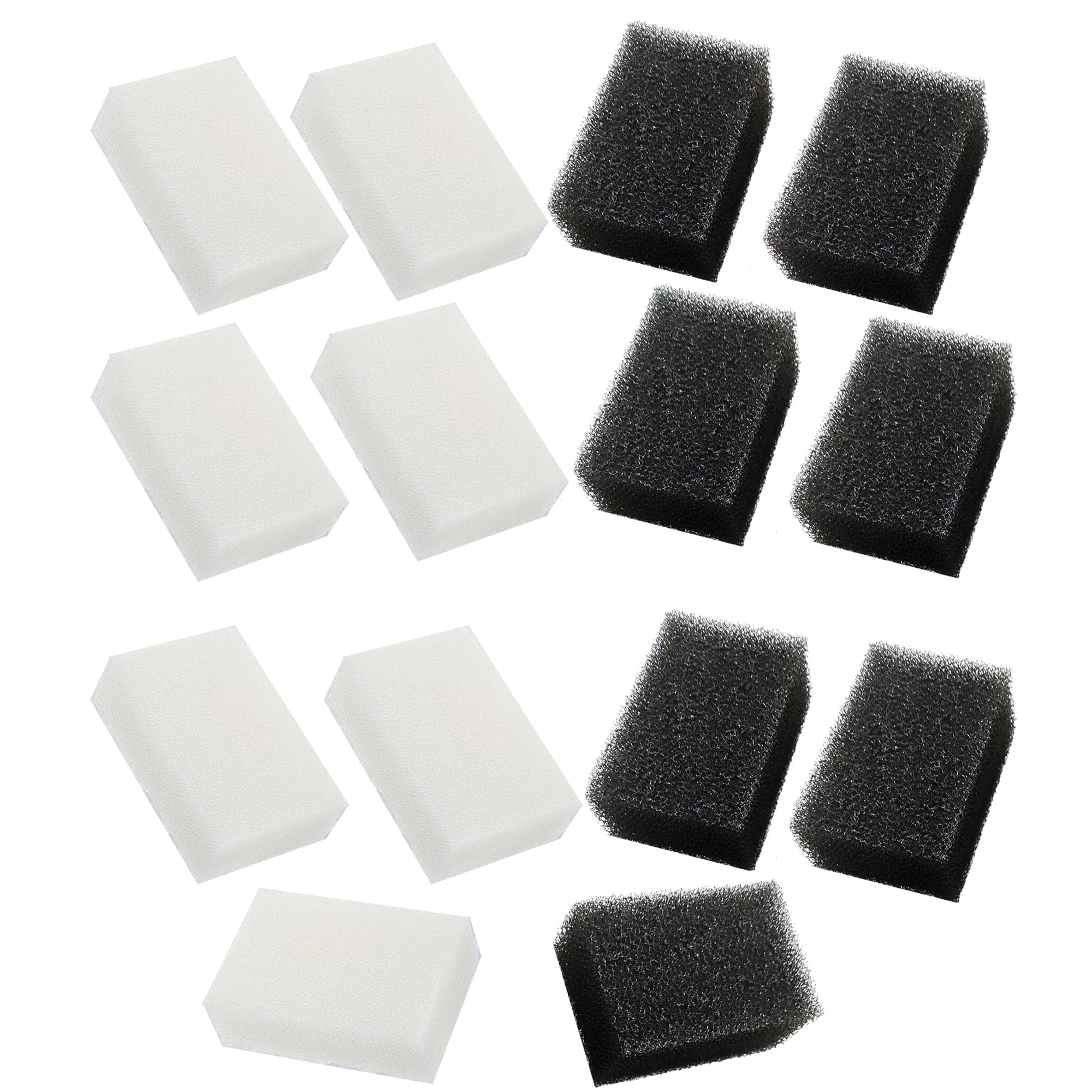 Qzbhct Filter Pads for Aqua Clear 70 300 Canister Filter Aquarium Bio Sponge Replacement, 7 Black Foam 7 White Foam
