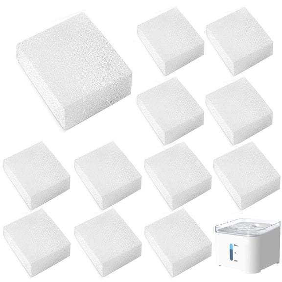Qzbhct Pet Replacement Pre Filter Sponges for 67oz/ 2L Pet Water Fountain Cat Water Foam Filter Dog Drinking Water Sponge Foam Filters for Pet Dog Cat Fountain (12)