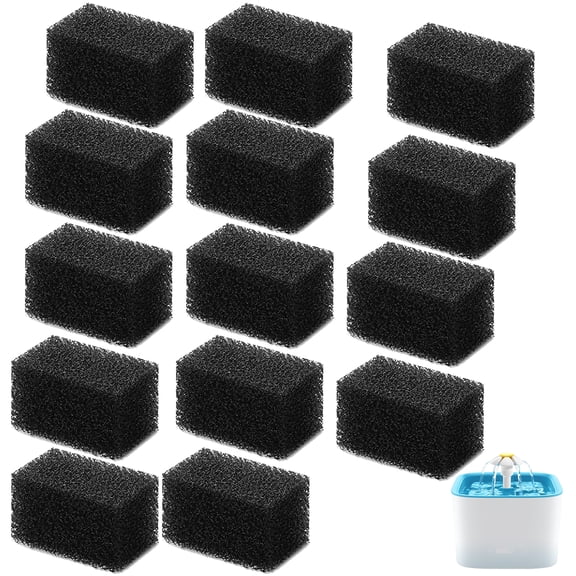 Qzbhct Pet Replacement Sponge Filters Replacement Pre Filter Sponges for 84oz/ 2.5L Pet Water Fountain Cat Water Foam Filter Dog Drinking Water Sponge Foam Filters for Pet Dog Cat Fountain (14)