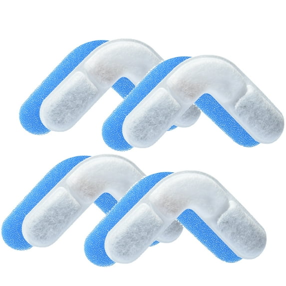 Qzbhct Pet Replacement Sponge Filters for Square 74OZ/2.2L Automatic Cat Water Fountain Foam Filter Dog Drinking(4 Set)