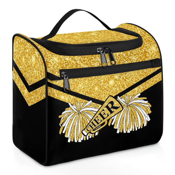 Qzjjjmy Cheer Makeup Bag Hanging Cosmetic Bag for Girls Women Travel Toiletry Bag