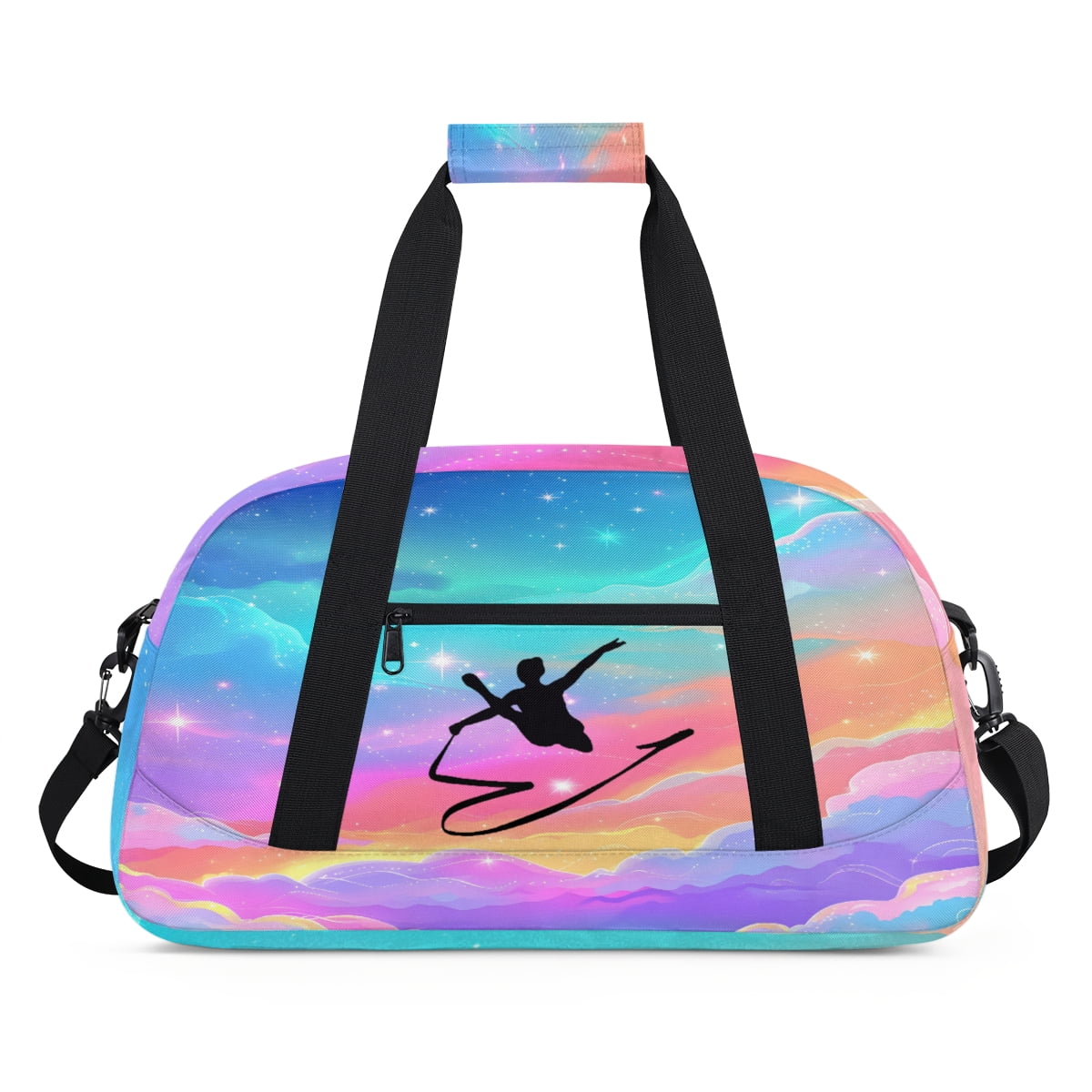 Qzjjjmy Dance Gymnastics Bag for Girls Duffle Bag Dance Travel and Gymnastics Tote Bag for Kids