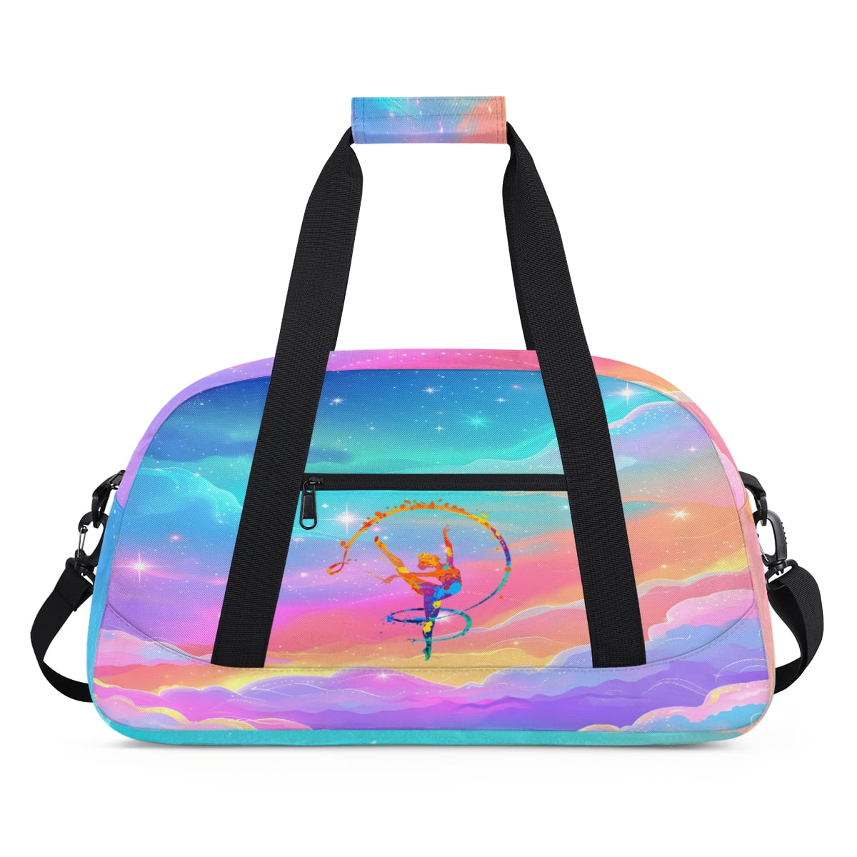 Qzjjjmy Dance Gymnastics Bag for Girls Duffle Bag Dance Travel and Gymnastics Tote Bag for Kids