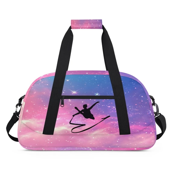 Qzjjjmy Dance Gymnastics Bag for Girls Duffle Bag Dance Travel and Gymnastics Tote Bag for Kids