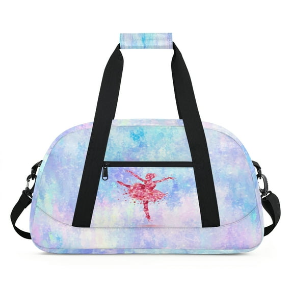 Qzjjjmy Dance Gymnastics Bag for Girls Kids Sports Duffle Bag Ballet Bag Travel Bag