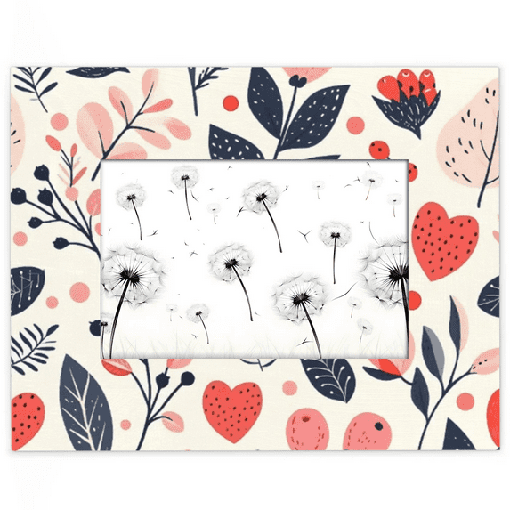 Qzjjjmy Picture Frames 4x6 Rectangle Photo Frames Bulk for Wall or Tabletop Multicolor Flower