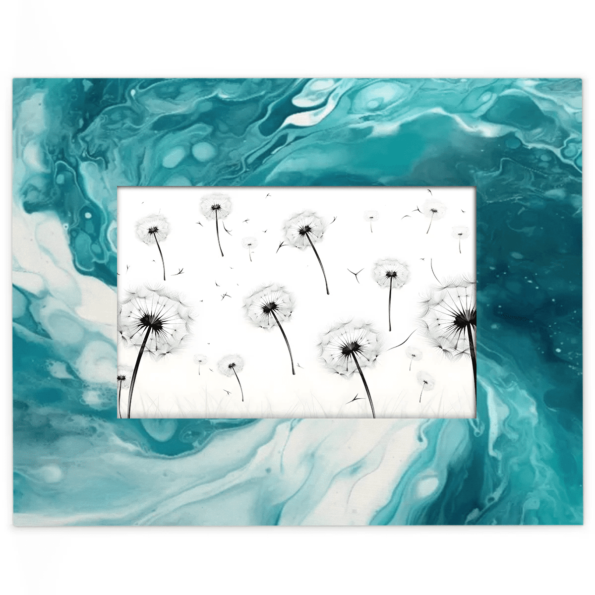 Qzjjjmy Rectangle Picture Frame 4x6 Blue Marble Vortex Photo Frame Set ...
