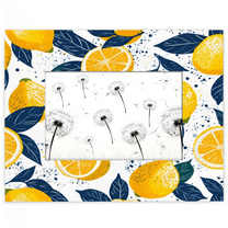 Qzjjjmy Rectangle Picture Frame 4x6 Lemon Photo Frame Set for Wall or Tabletop Display