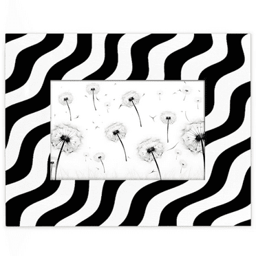 Qzjjjmy Rectangle Picture Frame 4x6 Zebra Texture Photo Frame Set for Wall or Tabletop Display
