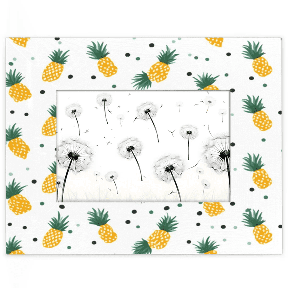 Qzjjjmy Rectangle Picture Frame 5x7 Cartoon Pineapple Photo Frame Set for Wall or Tabletop Display