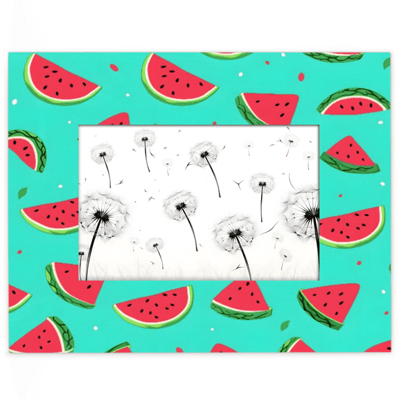 Qzjjjmy Rectangle Picture Frame 5x7 Cartoon Watermelon Photo Frame Set for Wall or Tabletop Display