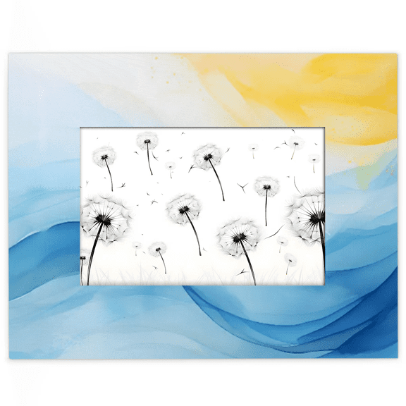 Qzjjjmy Tabletop Picture Frame 5x7 Blue Picture Frames for Wall Office Decor