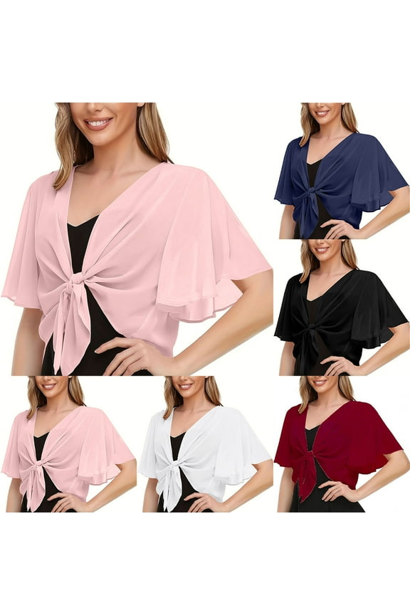 Mesh Bathing Suit Coverup for Women Cropped Wrap Beach Cardigan Cape Sleeve Flowy Swim Suits Coverups Lounge Summer Swimwear Cover Up