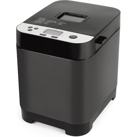 (R) 1.5lbs. Digital Bread Maker with Crust Customization, Clear-View Lid, and Nonstick Baking Pan, Black (ABM-250)