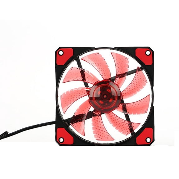 R 120Mm 12V Pc Cooling Fan 4Pin 15 Orange Led Lights Quiet For Computer Case