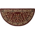  R2000 44" HandTufted Hearth Rug, Red/Beige Finish Protects Floor
