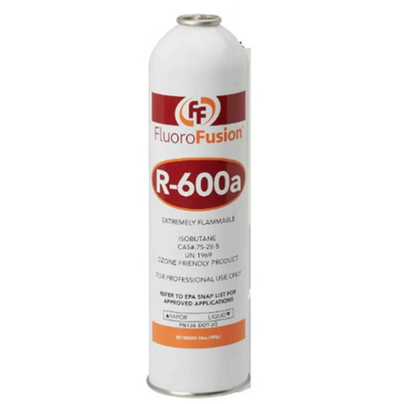 R600a, Large 14 oz. Cans, FluoroFusion, Refrigerant Grade Isobutane