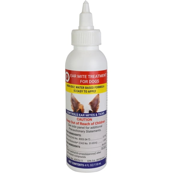 Miracle Care Ear Mite Treatment Kit for Dogs - 4 oz