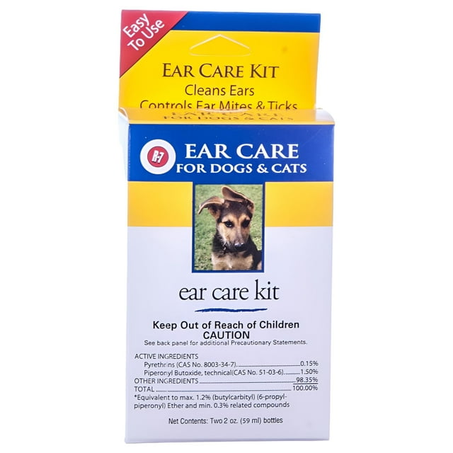 Miracle Care by Gimborn R7M Ear Mite Medicine Kit for Dogs and Cats, 2