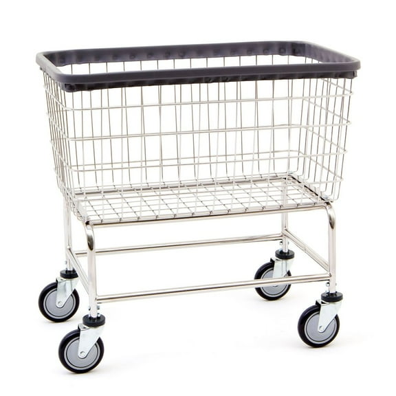 R&B Wire Products 200F Large Capacity Wire Frame Metal Laundry Cart