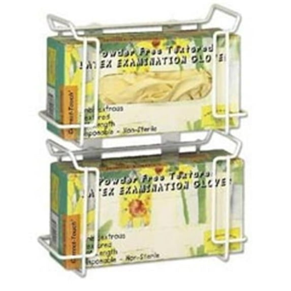 R&B Wire 552B Double Wire Glove Box Dispenser - White 4 Pack