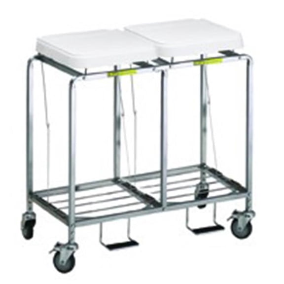 R&B Wire 684NB Double Leakproof Hamper with Foot Pedal - No Bag