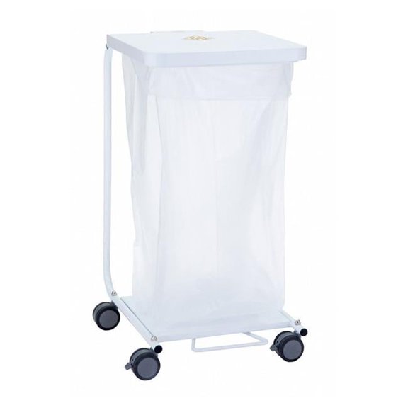 R&B Wire 691D-ANTI protective Single Medium Duty Hamper with Metal Lid, Foot Pedal & Damper