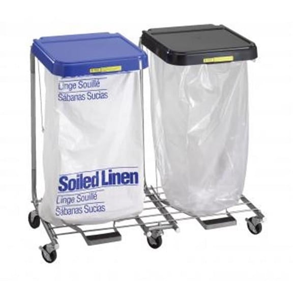 R & B Wire Double Medium Duty Hamper with Foot Pedal
