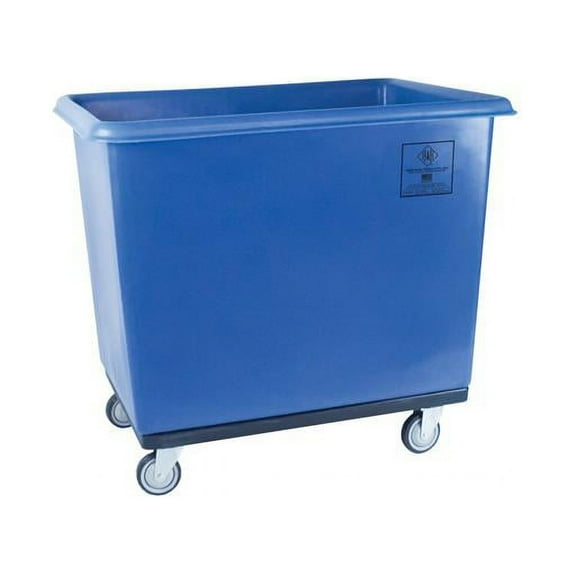 R&B Wire Products 4618B 18 Bushel Standard Poly Truck All Swivel Casters, Blue - 44.5 x 32.25 x 37.75 in.