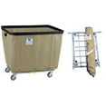 thumbnail image 1 of R&B Wire Products 412KDC-BG 12 Bushel UPS & FEDEX ABLE Vinyl Basket Truck All Swivel Casters, Beige - 38 x 28 x 35 in., 1 of 1