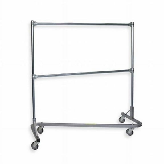 R&B Wire Products 737 Stack Garment Rack with 2nd Crossbar - 60 in.