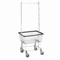 thumbnail image 1 of R&B Wire 96B58 Light-Duty Wire Frame Metal Laundry Cart with Double Pole Rack - Chrome, 1 of 1