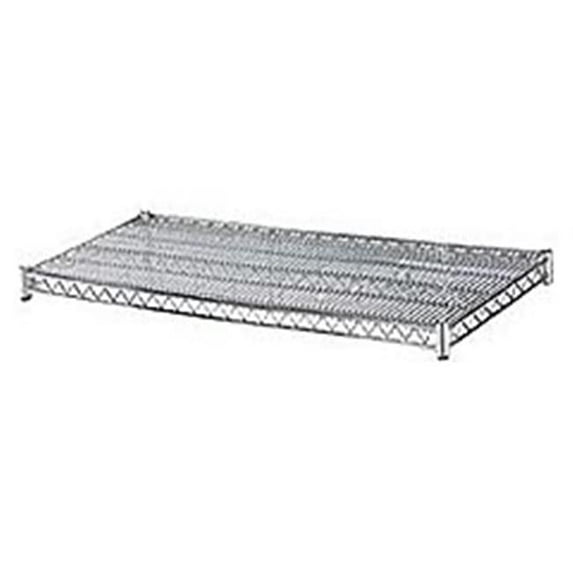 R&B Wire SH1848 18 in. x 48 in. Replacement Linen Rack Wire Frame Shelf - Chrome