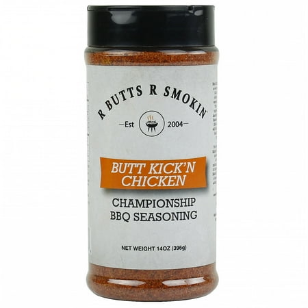 R Butts R Smokin 14oz Butt Kick'n Chicken Championship BBQ Rub Seasoning