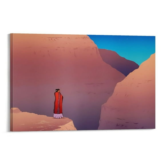 R.C. GORMAN Canyon De Chelly Twilight 1988 Poster Painting Room Aesthetic Poster Print Art Wall Painting Canvas Posters Gifts Modern Bedroom Decor 16x24inch(40x60cm)