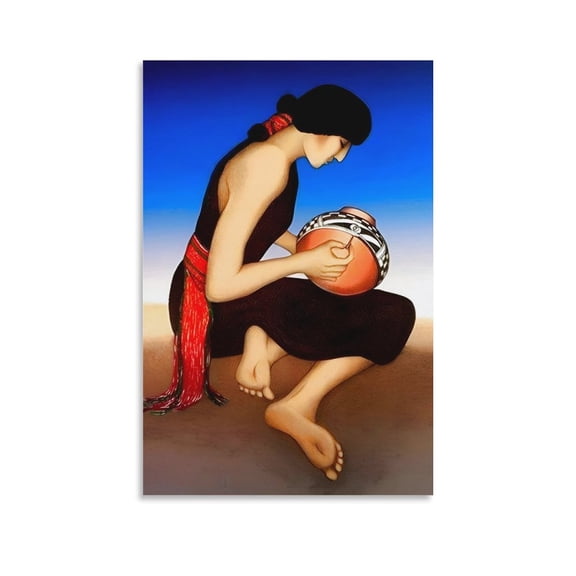 R.C. GORMAN Hopi PP 1983 Presentation Proof Poster Painting Picture Print Wall Art Poster Painting Canvas Posters Artworks Gift Room Aesthetic 16x24inch(40x60cm)