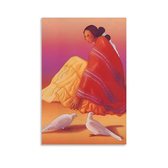 R.C. GORMAN Maria Paloma 1993 Poster Painting Artworks Picture Print Poster Wall Art Painting Canvas Gift Decor Home Posters Decorative 16x24inch(40x60cm)