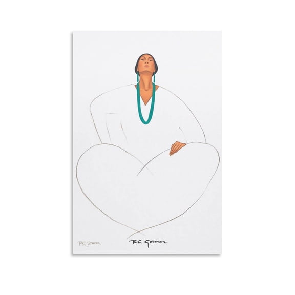R.C. Gorman Proud Lady Wall Art Prints Canvas Poster Artworks Picture Print Poster Wall Art Painting Canvas Gift Decor Home Posters Decorative 08x12inch(20x30cm)