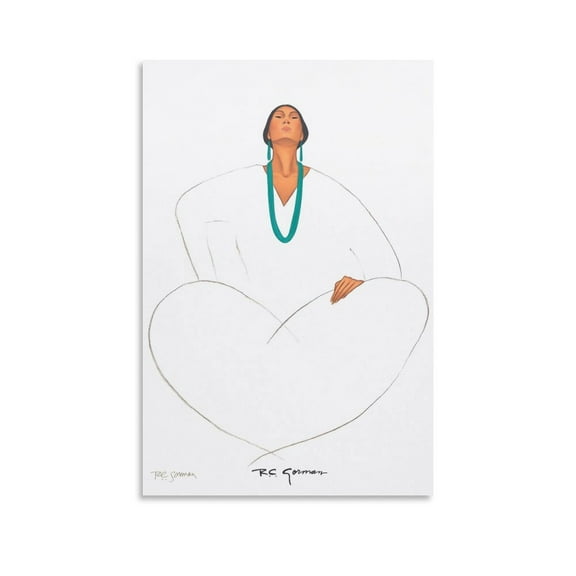 R.C. Gorman Proud Lady Wall Art Prints Canvas Poster Wall Art Poster Gifts Bedroom Prints Home Decor Hanging Picture Canvas Painting Posters 16x24inch(40x60cm)