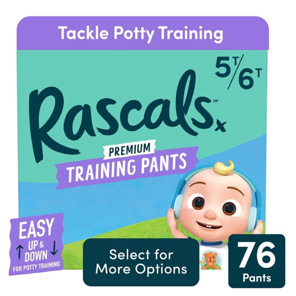 Rascals Premium CoComelon Absorbent Potty Training Pants 5T-6T, 76 Count