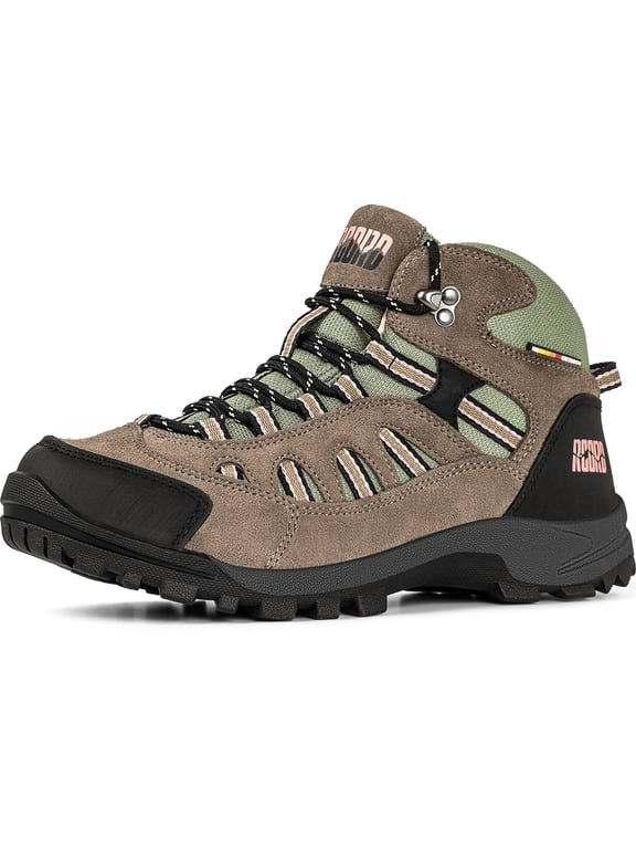R CORD Hiking Boots Women Ankle Waterproof Womens Hiking Boots Lightweight Durable Hiking Boot for Outdoors Pink Size 9.5