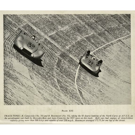 R Caracciola And B Rosmeyer At Avus Poster Print By The Institution Of Mechanical Engineersmary Evans